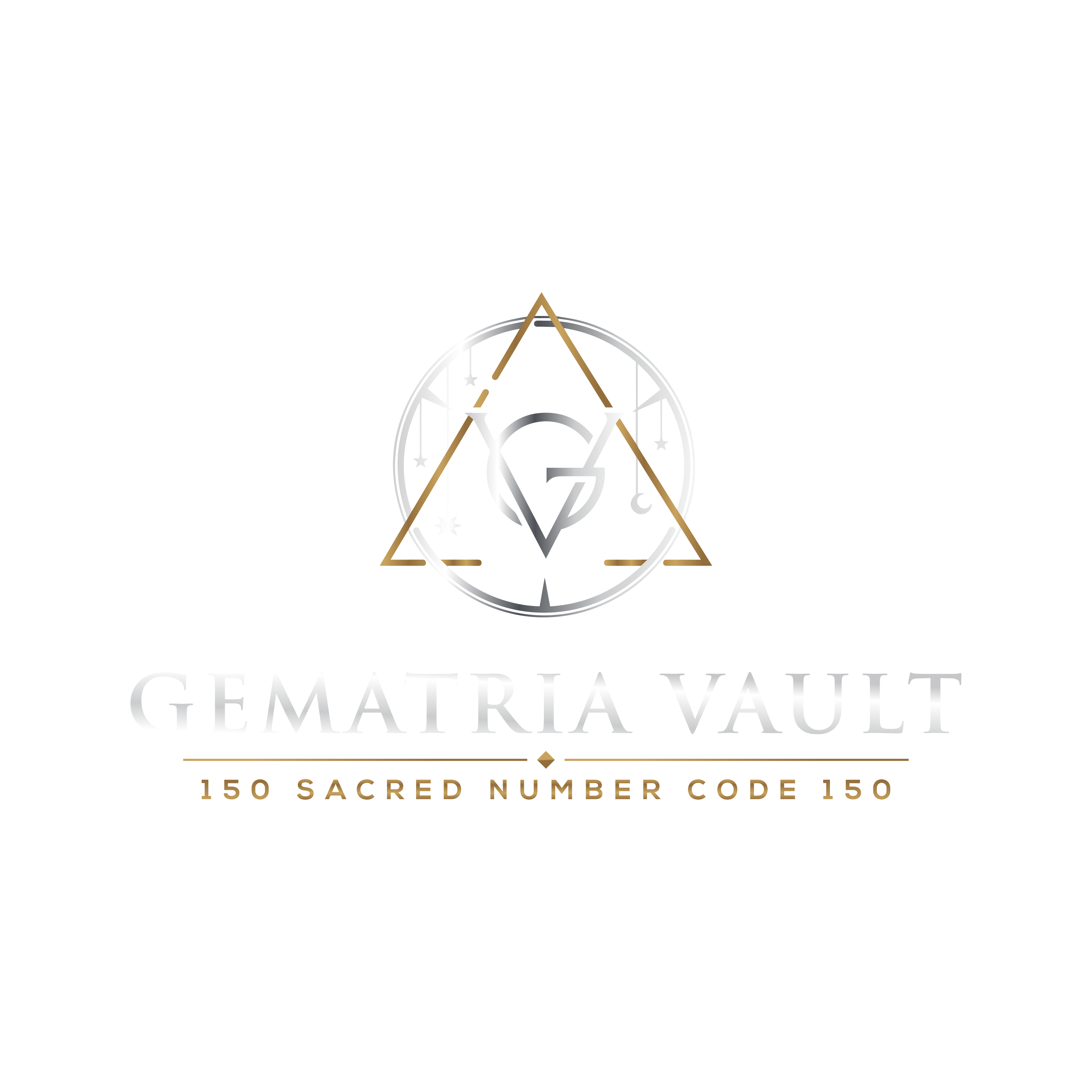 Gematria Vault logo — black background